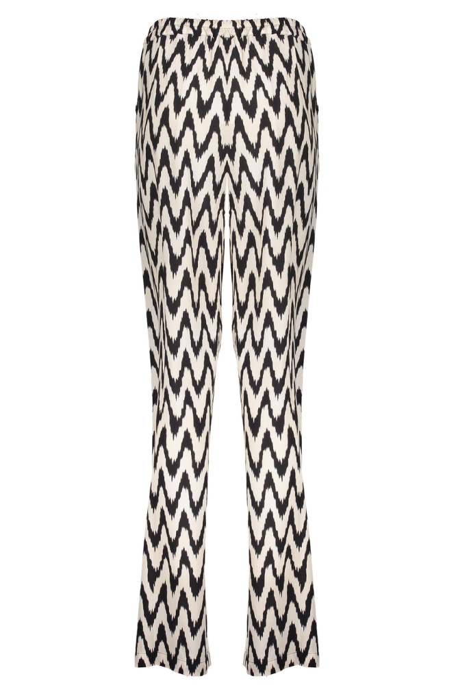 BROEK MET ZIGZAGPRINT 51173 70 Black/Off-white